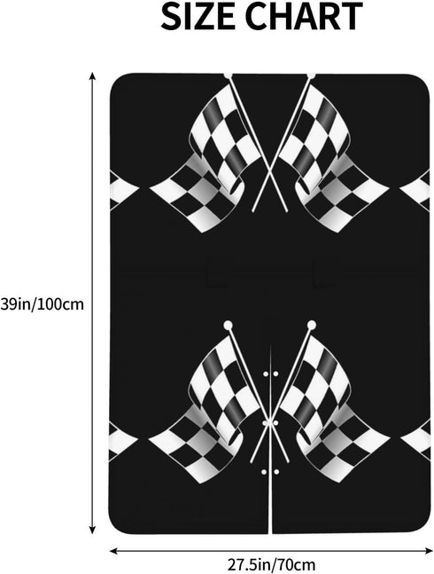 SHANGYINGJI Summer Cool Black and White Checkered Flag Car Seat Cover Baby Carseat Covers Baby for Girl Boy Muslin