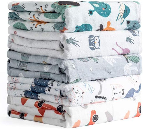 Unisex Lightweight Super Soft Plush Minky Baby Blanket, 30x40, Newborn Receiving CAT Blanket with Dotted Backing