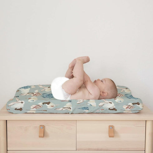 Watercolor Owl Baby Changing Pad Cover 32''x16'' for Boy Girl, Unisex Fitted Diaper Change Table Sheets, Soft