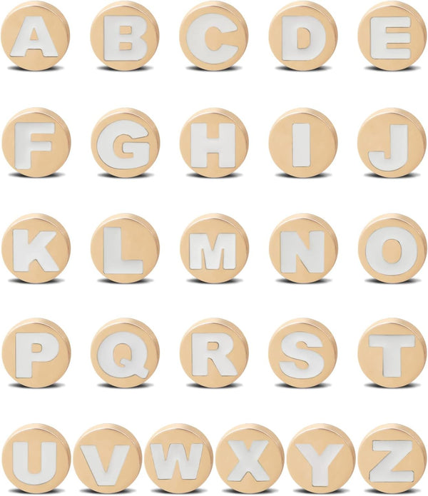 26 Pack Bling Gold Letter Decoration Charms, Alphabet ABC-Z Characters for DIY Projects for Teens and Adults