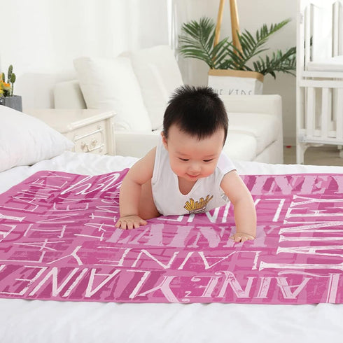 Yoke Style Personalized Blankets for Kids, Custom Baby Blanket with Name, Customized Blanket for Adult Mom on Christmas