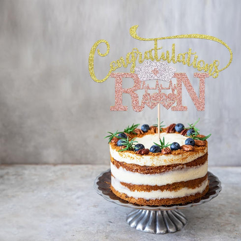 Congratulations RN Cake Topper -Congrats Nurse/BSN Cake Decor,Congratulations High School/College Graduation,Medical