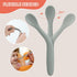 6-Piece Silicone Baby Feeding Spoons for Infants, Soft-Tip Training Spoon, Dishwasher Safe Baby Utensils Feeding