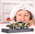 BDTCTK Lambo Sian FKP37 Car Model Toy, 1:32 Child Sound and Light Pull Back Car, Army Green Zinc Alloy Casting
