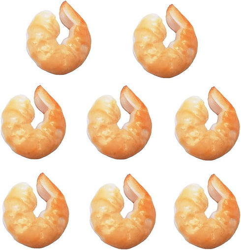MAOMIA Artificial Shrimp Figures 12pcs Lifelike Realistic Sea Life Seafood Model Toy