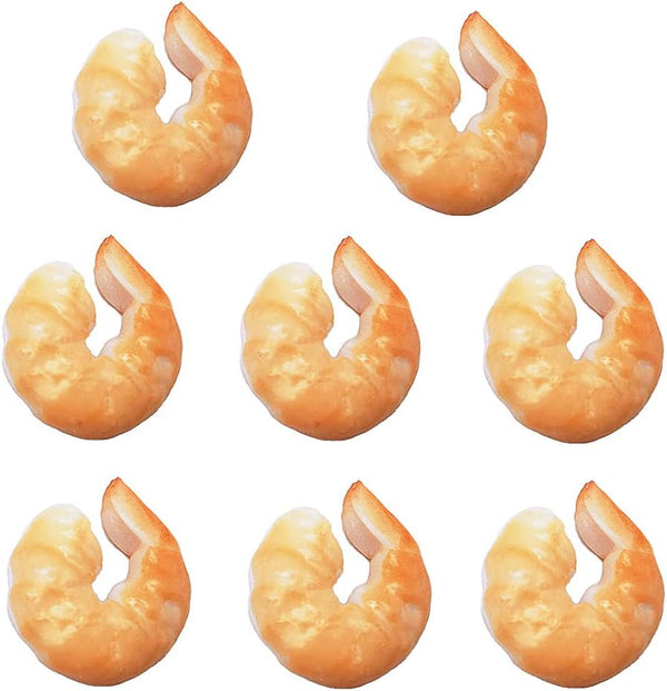 MAOMIA Artificial Shrimp Figures 12pcs Lifelike Realistic Sea Life Seafood Model Toy