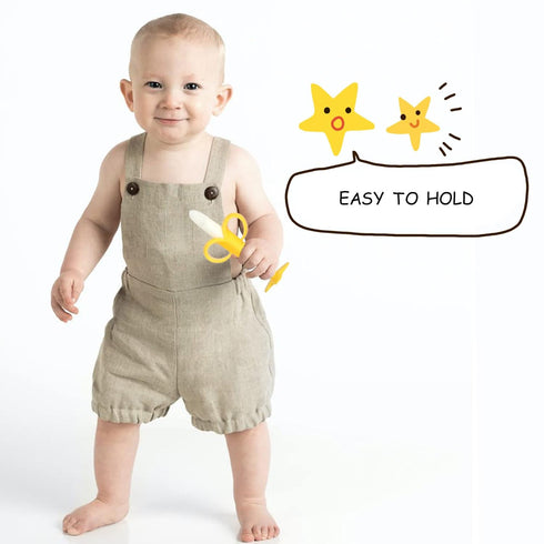 Chuya Teething Toys (4 Pack), BPA-Free Teething Toy for Baby, Banana Toothbrush for Infants 3-6 Months
