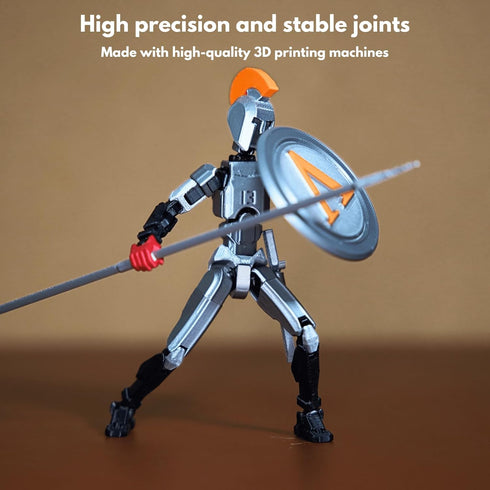 T13 (Dummy 13 13 3D Set Action Figure / Titan / Spartan Warrior) - Printed Poseable Robot with Accessories for Stop