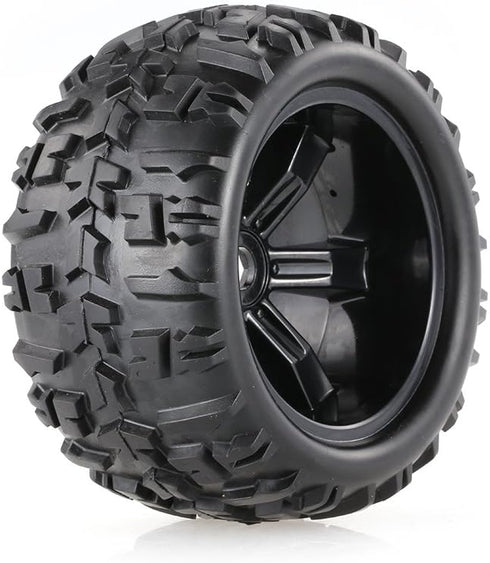 Goolsky 2pcs 3.6 Inch Monster Truck Wheel Rim and Tire for 1/8 Traxxas HSP HPI E-MAXX Savage Flux RC Car