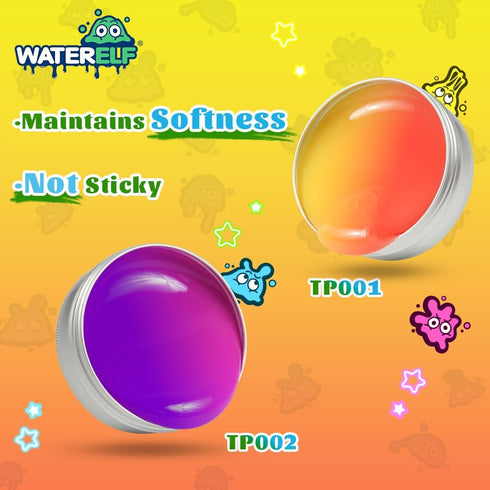 3.11 Inch 3.2 Oz TP001-Orange-Yellow WATERELF Play Fidget Putty Slime for Kids, Artistic Therapy Putty for Boys Girls