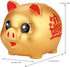 Creative Golden Piggy Bank, Large Capacity Cute Plastic Pig Toy, Anti-Fall Money Cash Collectible Saving Box for Kids