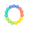 Rainbow Ring Teether | Non-Toxic, BPA Free Silicone Baby Teether Ring | Soft, Easy Grip Toy to Soothe Gums