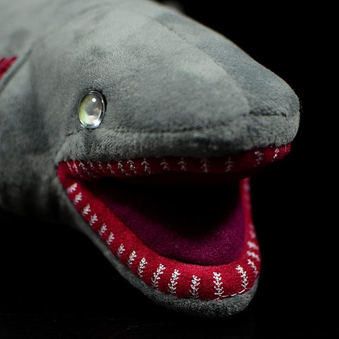 Frankiezhou Home 20.5" Realistic Frilled Shark Plush Toy - Simulation Grey Lifelike Frilled Six Gill Shark Stuffed