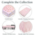 American Baby Company Heavenly Soft Chenille Fitted Contoured Changing Pad Cover, Sparkle Gold Feather on Pink