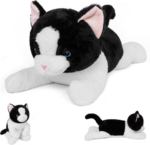 5 lbs, 27 inches Cat Weighted Stuffed Animals, Cuddly Plush Pillow Giant Plushie Ideal Gift for Adults & Kids