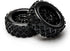 JIUWU 4pcs RC 1:10 Rubber Tires - Car Crossing Wheels Rims Hex 12MM, Black