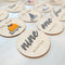 cephira Monthly Baby Milestone and First Holiday Signs, Wooden Baby Months Disc Set