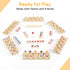 Rummy 6 6 160 Rummy Set Rummy Set 6 Cube Player Edition with Wooden Racks/Trays, Large Numbers Tiles with Zippered