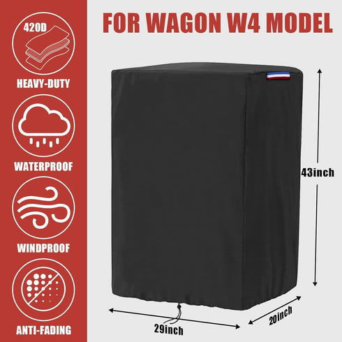 W4 420D 4 Drawstring-29 19" 43" Wagon Cover Compatible with Wonderfold Wagon Original(Cover Only),Waterproof Wagon