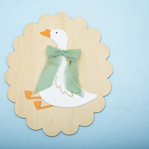 Troxueo 3D Wooden Goose Wall Decor - Funny Animal Nursery Art, Boho Silly Goose Decor for Kids Room, Baby Boy & Girl