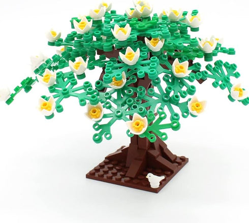 Tree Building Blocks Plant Sencery Accessories Set Building Bricks Kit DIY Building Set Compatible All Major Brands (with Bird)