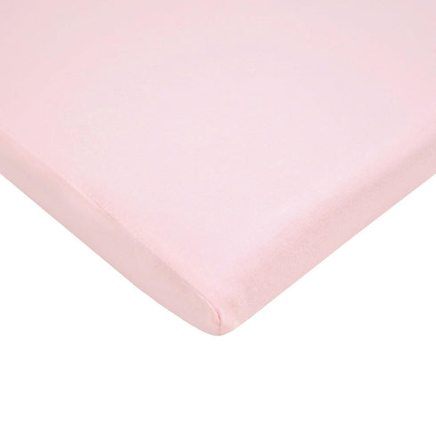 TL Care 100% 15" 33", Natural Breathable Cotton Jersey Knit Fitted Bassinet Sheet, Pink, x Soft Breathable, for Girls