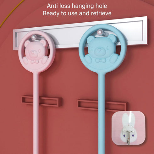 Psdndeww Convenient Baby Milk Powder Stirrer Lovely Stir Stick Mixing Rod with Over-Heat Reminding Silicone Mixing