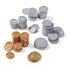 hand2mind Fake Money Coin Assorted Set, Realistic Toy Money for Kids Learning, Set of 96