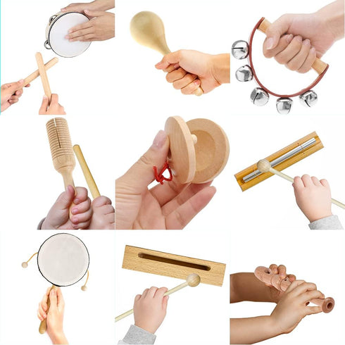 STOIE'S Wooden Musical Instruments for Kids Ages 5-9, Montessori Baby Musical Instruments for Toddlers 3-5