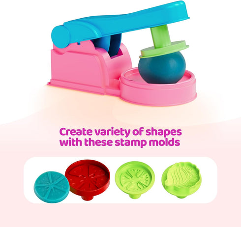 Vaike kauss 46Pcs Sets Pack Dough Tools for Kids, Dough Toys Playdough Accessories Include Play Food Molds - Cupcakes