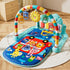 JING SHOW BUSSINESS Tummy 0 3 6 9 12 Baby Play Mat Baby Gym,Play Piano Time Baby Activity Mat, Music and Lights Boy