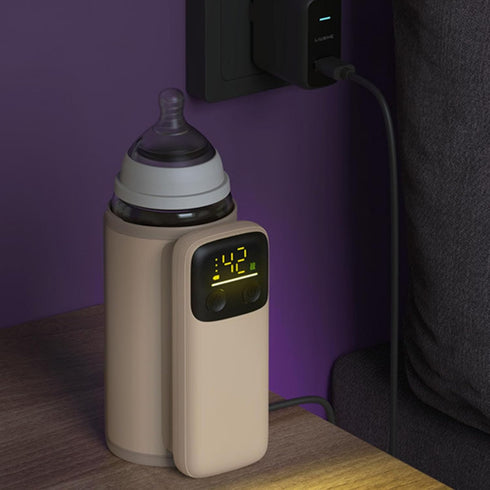 BTSEURY Bottle Warmer, Baby Milk Bottle Warmer, USB Rechargeable Temperature Control Portable Universal Travel Baby