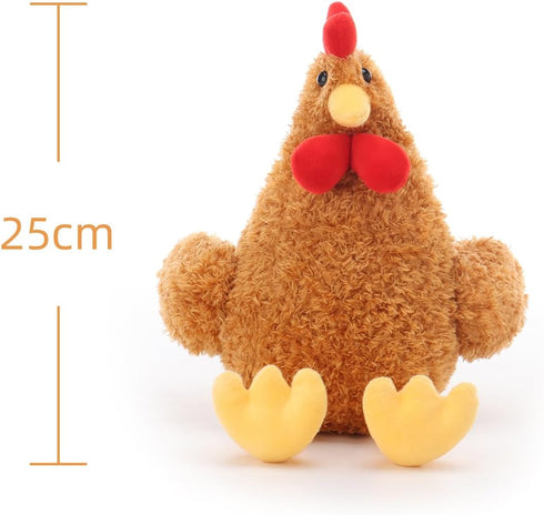 Rooster,10Inches) Apricot Lamb Toys Plush Ginger Rooster Stuffed Animal Soft Cuddly Perfect for Child (Ginger
