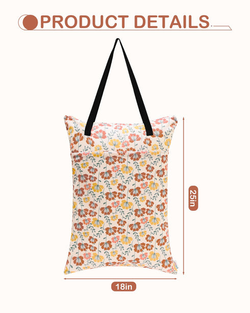 2 Pack 25x18 inches 2HL03 ALVABABY Large Wet Dry Bag Waterproof Hanging Cloth Diaper with Double Zippered Pockets