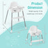 Generic 4-in-1 2-Position 3-Point 6-36 HOMGX Baby Highchair, Convertible High Chair w/ Adjustable Tray, Safety Harness
