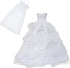 11.5 inch Doll Wedding Dress Handmade Gown White Bride Veil Evening Party Princess Outfit Clothes for Girl Doll (NO