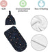 Space Galaxy Constellation Swaddle with Beanie Set, Soft and Stretchy Baby Stuff Blanket for Newborn Boy and Girl