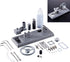Hot Air Stirling Engine Assembly Kit - Electricity Power Generator LED Lights Kit for Engineers and Adults