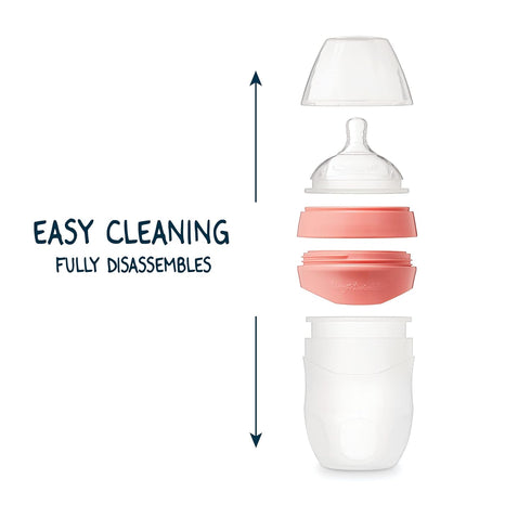 6 Tiny Twinkle Silicone Baby Bottle with Comfort Grip and Soft Flexible Nipple - Squeezably Soft Baby Bottles