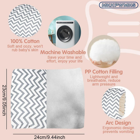 MKXPWMKS Cozy Cozy Cradle Pillow, Cradle Arm Pillow, Baby Nursing Pillow Head Support Pillow for Breastfeeding Bottle