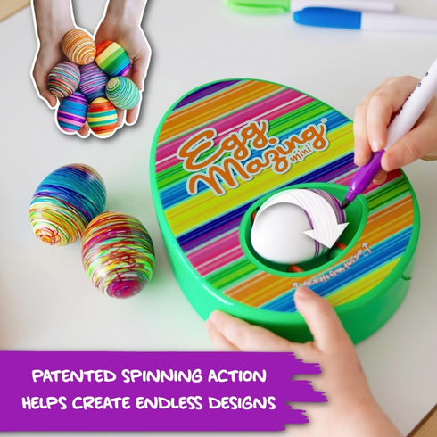 Set 6 3 [Packaging EggMazing Easter Egg Mini Decorator Kit Arts and Crafts - Includes Egg Decorating Spinner