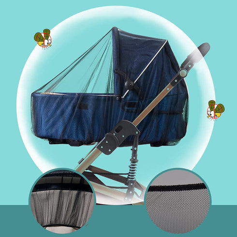 Baby Stroller Mosquito Net, 2 Pack Durable Mesh Protection for Bassinets, Cradles, Playards, Universal Fit Insect