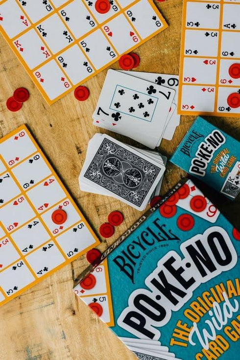 Bicycle Pokeno Playing Card Game Pack - Includes 1 Deck, Scorecards, and Chips for Fun Game Nights