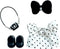 Black and White Polka Dot Dresses for Dolls 17cm, Dolls Designer Outfits