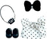 Black and White Polka Dot Dresses for Dolls 17cm, Dolls Designer Outfits