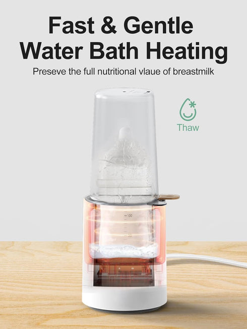 2-Minute MOMYEASY Fast Baby Bottle Warmer - Steam Heating for Breastmilk & Formula, Fits All Bottles, Precise Temp