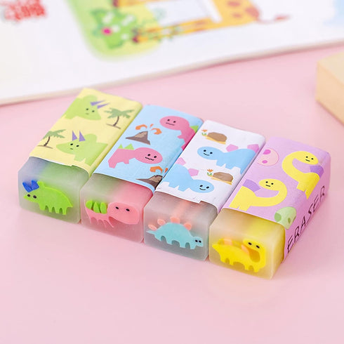 Cute Erasers for Kids Bulk - 16 Pack Animal Food Fun Desk Pets for School Supplies