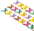 Playhouse Soft Puffy Sticker Sheet - 27-Piece for Crafts, Trading & Collecting - Rainbow Butterflies