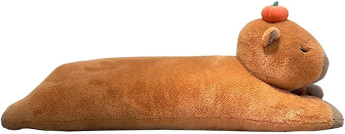 Hofun4U Capybara Plush Pillow, Long Body Stuffed Animal with Persimmon Plush, 47 inch
