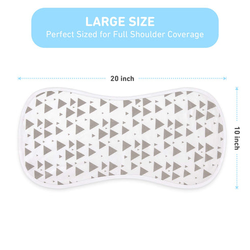 5 Pack Set, Burp Cloths for Baby Boys and Girls - Combed Cotton Baby Burp Extra Absorbent & Soft Burping Cloth, Burp